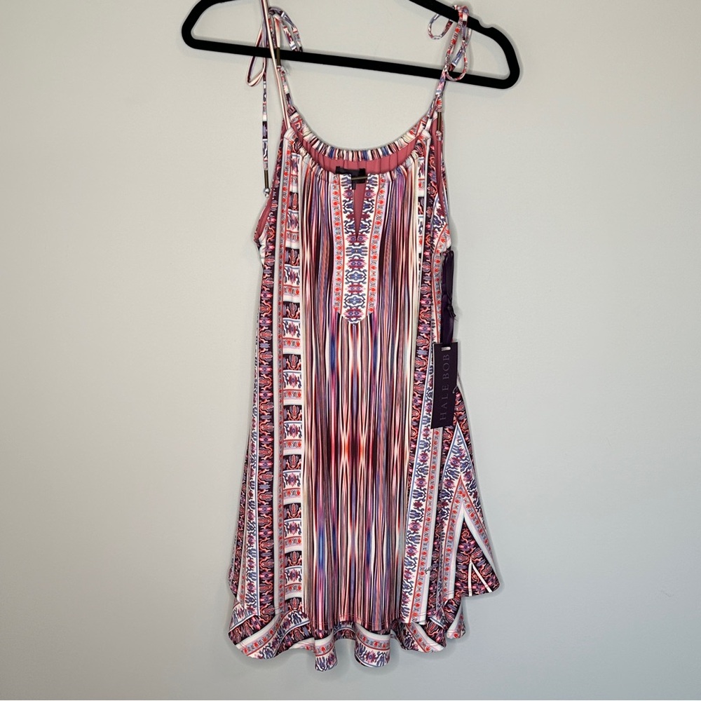Hale Bob NWT Jackie Halter Vibrant Bohemian Mini Dress Size Small